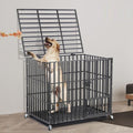 Petfern heavy-duty dog crate with wheels, 3-door steel kennel