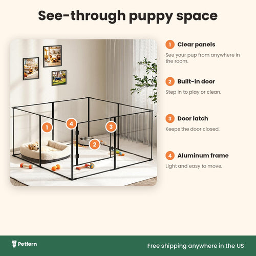 Clear playpen features