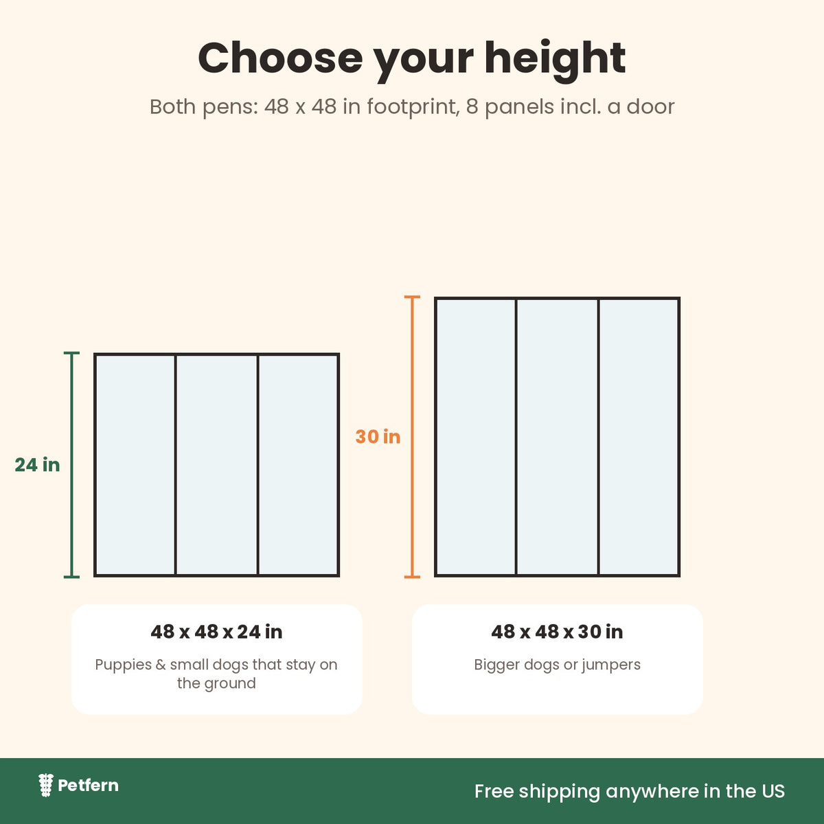 Playpen heights: 24 in and 30 in