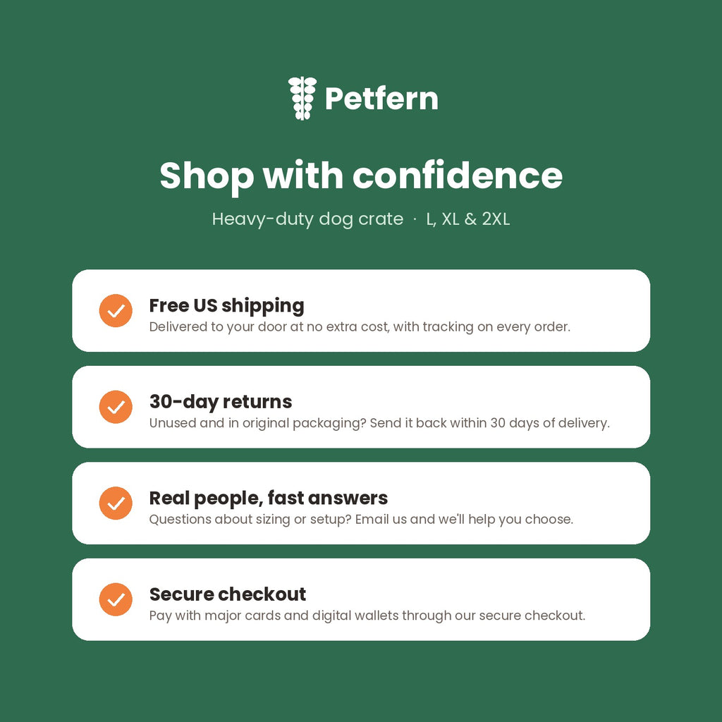Why Petfern: free US shipping and 30-day returns